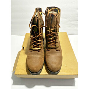 UGG Australia Lace-Up Boots Womens US 8 Brown Suede Shearling Lined